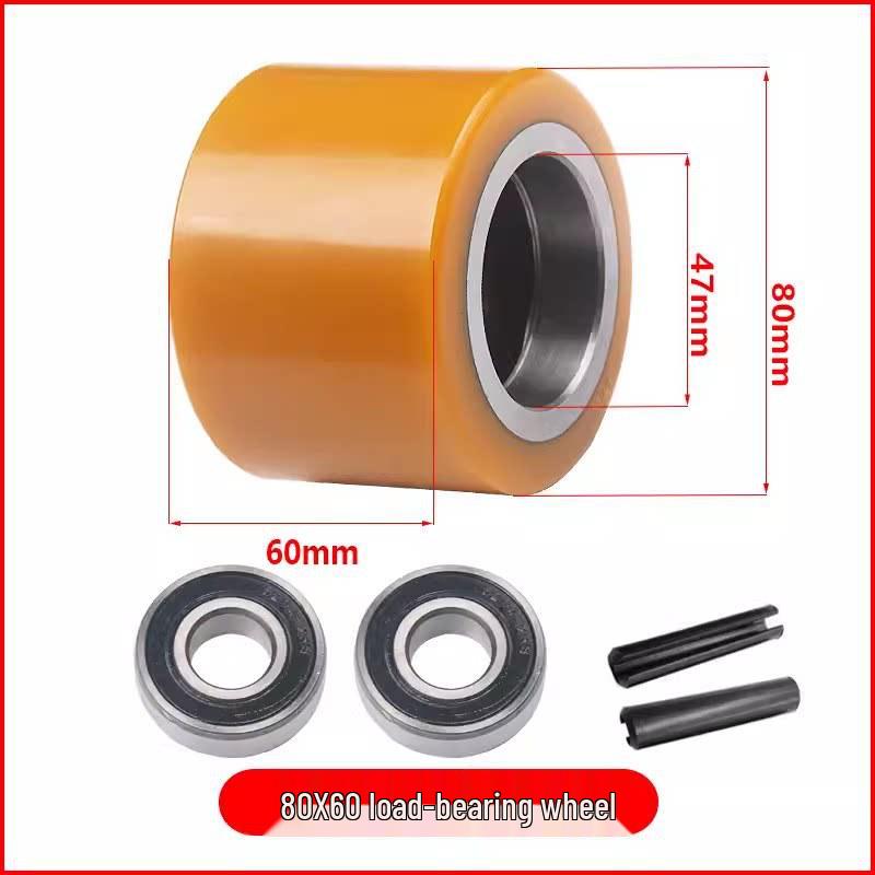 Medium-Duty Electric Forklift Wheel Bearing Reinforcement EP Little King Kong Pallet Truck Front Wheel 80x60 Load-bearing Parts
