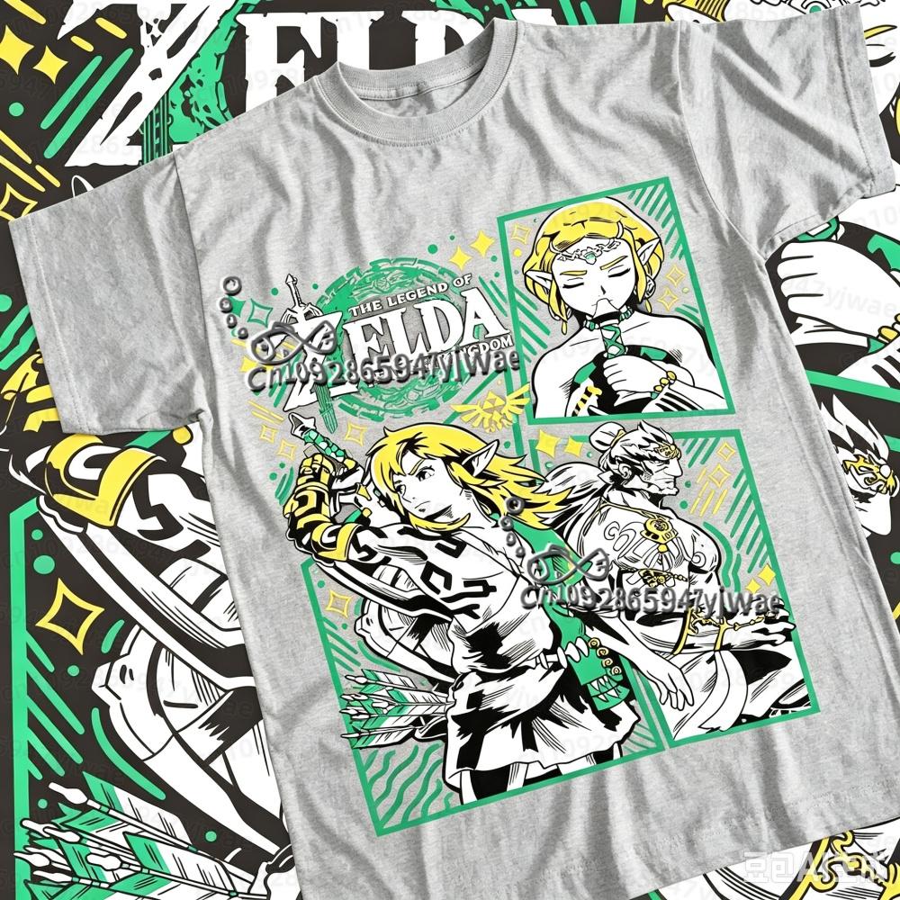 The Legend of Zelda Tears of The Kingdom T Shirt Unisex Link Zelda Ganondorf Graphic Print Short Sleeve Game Streetwear Casual Tees Tops