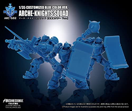 TOYS ALLIANCE ARC G02 "ARCHECORE Illumizu Senki" 1/35 Scale PVC & ABS Ark Knight Squad Unpainted Blue Ver. Articulated Figure