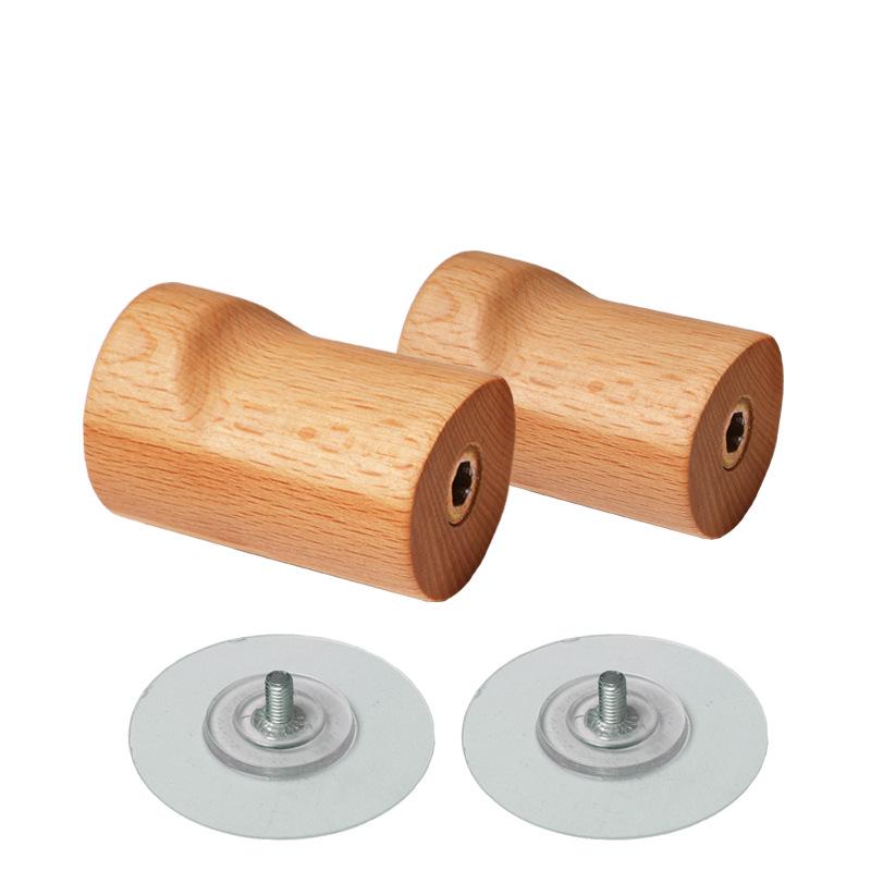 Nordic Solid Wood No-Drill Coat Hook for Wall, Bathroom, Bedroom, or Behind Door.
