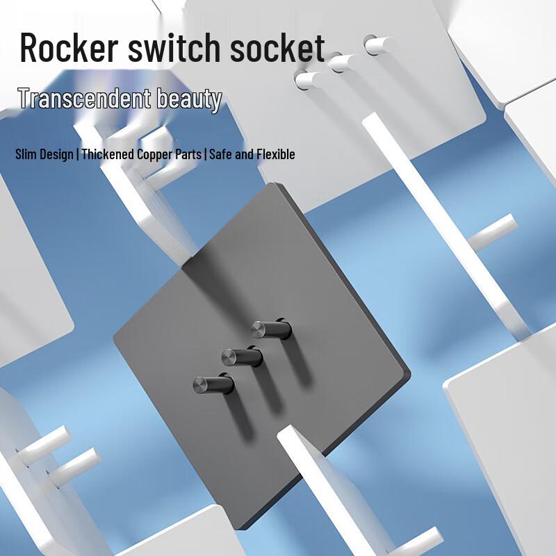 86-Type White Matte Retro Toggle Switch and Socket