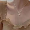 Vintage Irregular Shell Jewelry Women Clavicle Necklace Zinc Zinc Alloy Pearl Necklace Korean Style Pendant