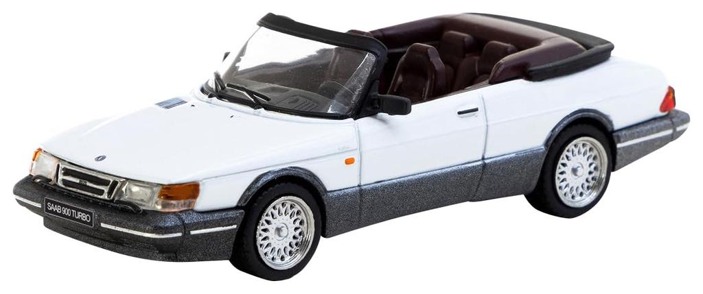 TARMACWORKS Scale Saab 900 Turbo Convertible White 1/64 (Finished Model) T64G-067-WH
