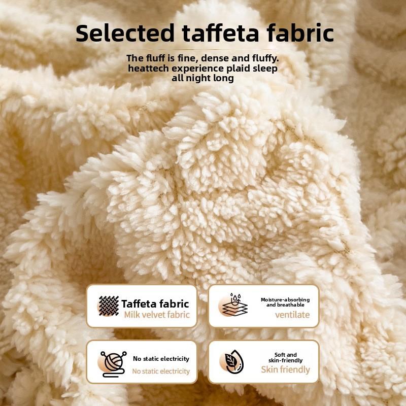 Plush Embossed Bedding with Mattress Protector, Simple Pattern Fitted Sheet, Single/Queen/King Mattress Cover Sábanas Para Cama