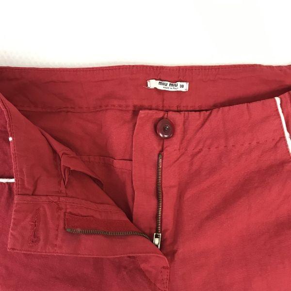 Miu Miu by Prada Japan Ankle Pants Women's M Red High-End Bottoms(USED)