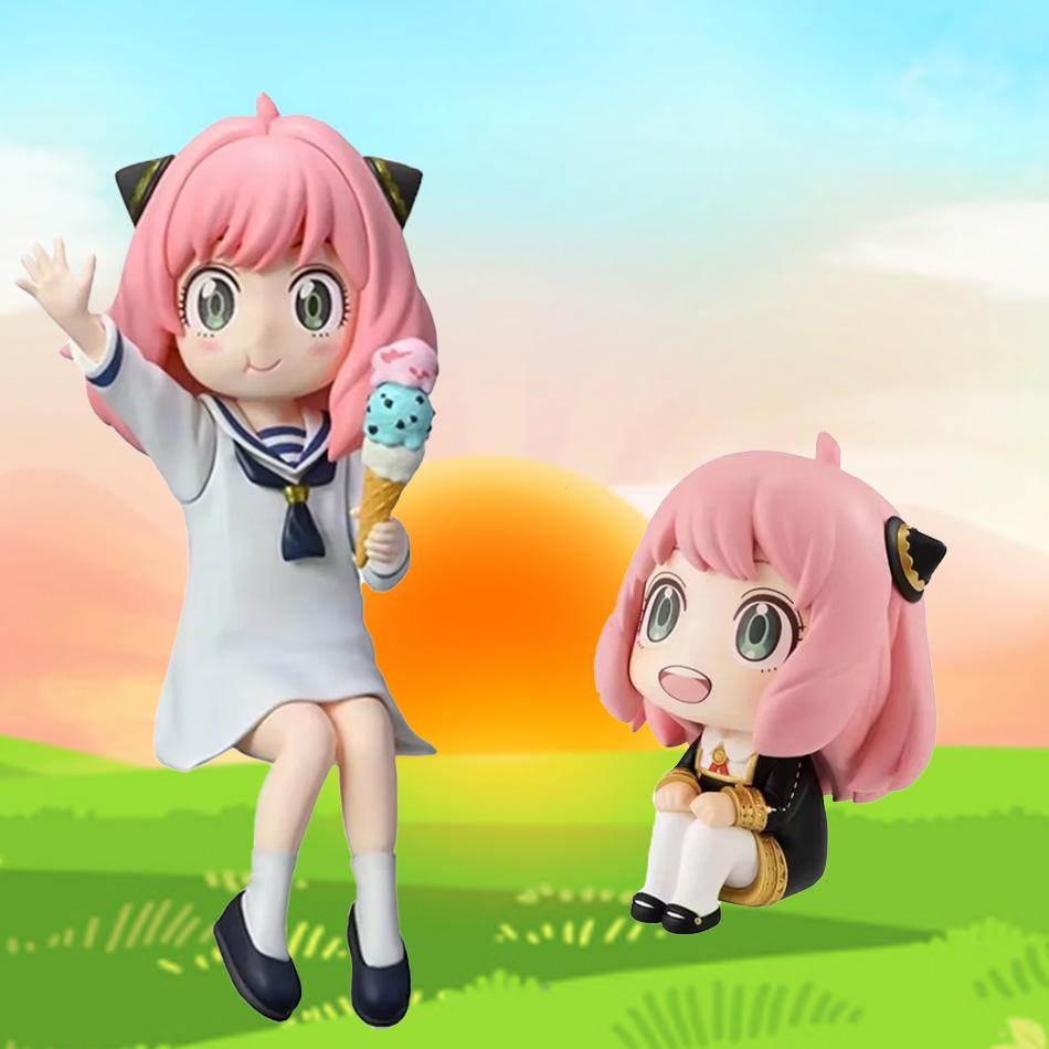 Spy Family Anime Anya Cosplay Figure 2D Double-Ended Interchangeable Model Desk Decoration Collectible Gift for Birthday