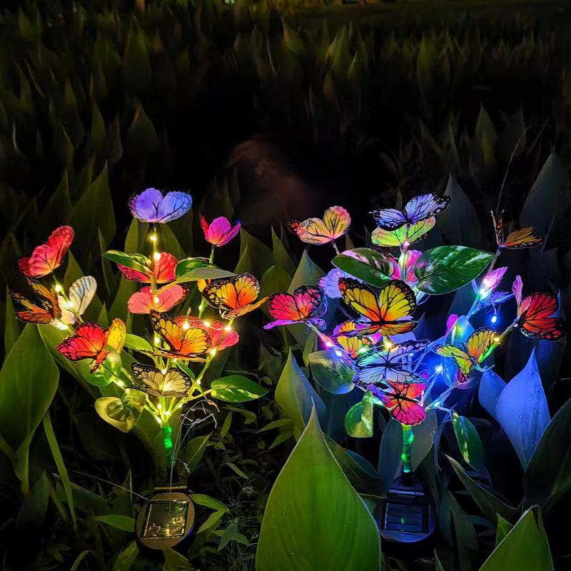 LED Solar Butterfly Garden Light - Colorful Flower Decoration Lamp