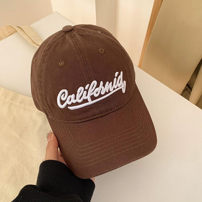 Big Head Circumference Baseball Cap Female Soft Top Wide Brim Showing Face Small Cap Retro Red Couple Hat