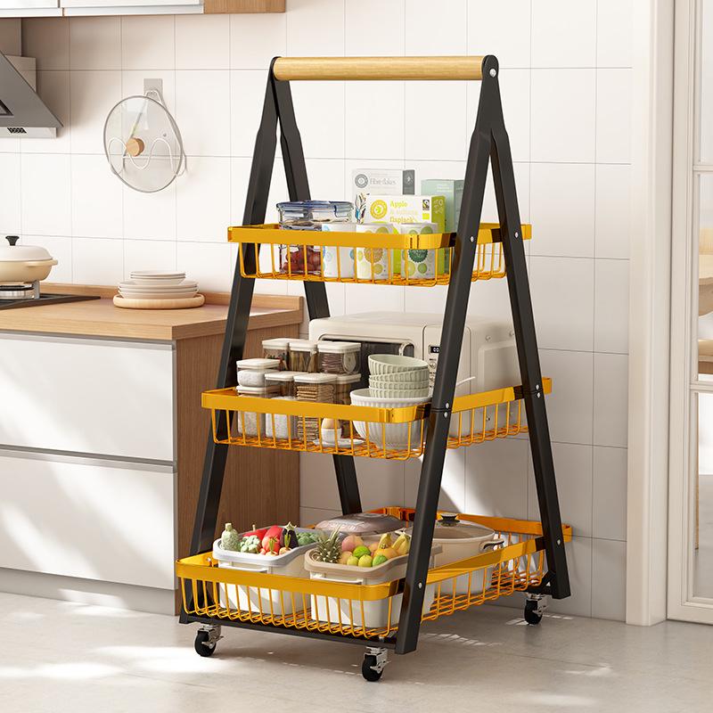 Punch-Free Multilayer Kitchen & Living Room Storage Trolley