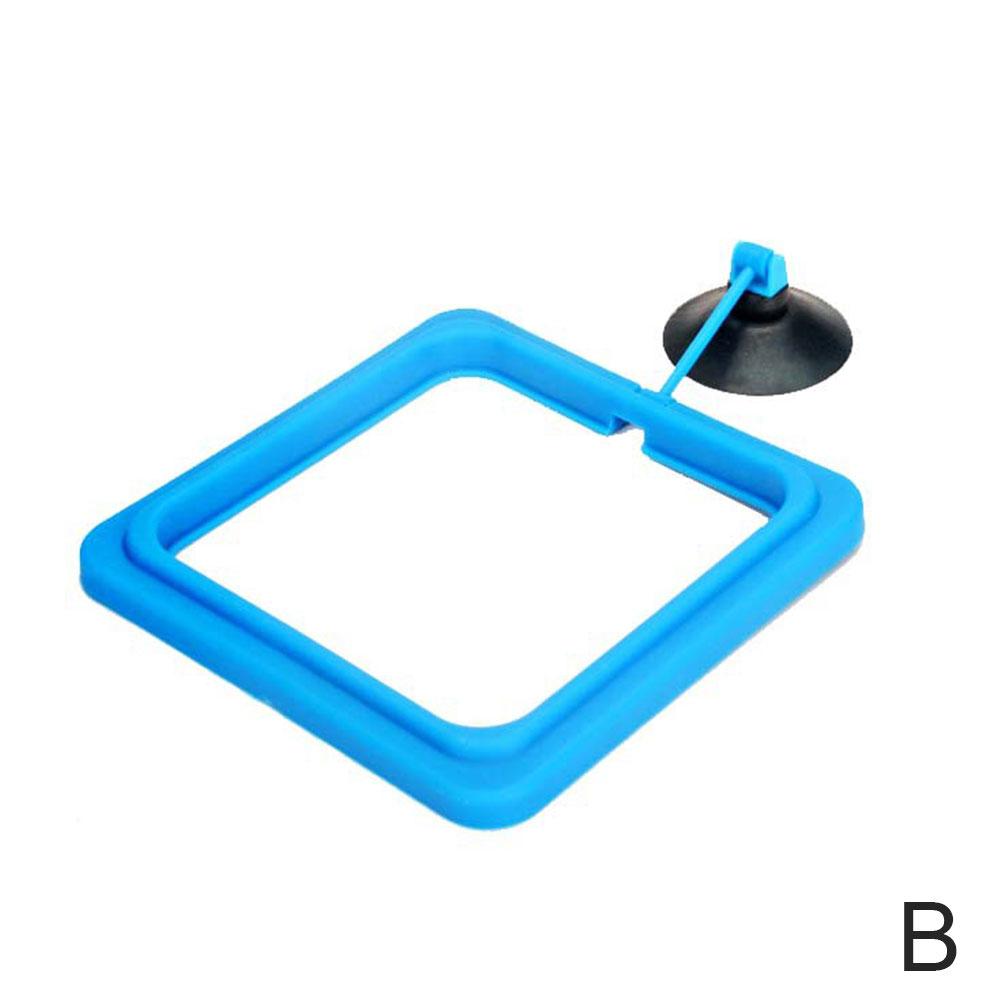 

Корм для рыбок Кормление Новый квадратный/круглый плавающий кормушка для рыбок Вода Поддержание качества Orname C7C8 blue square-1pcs