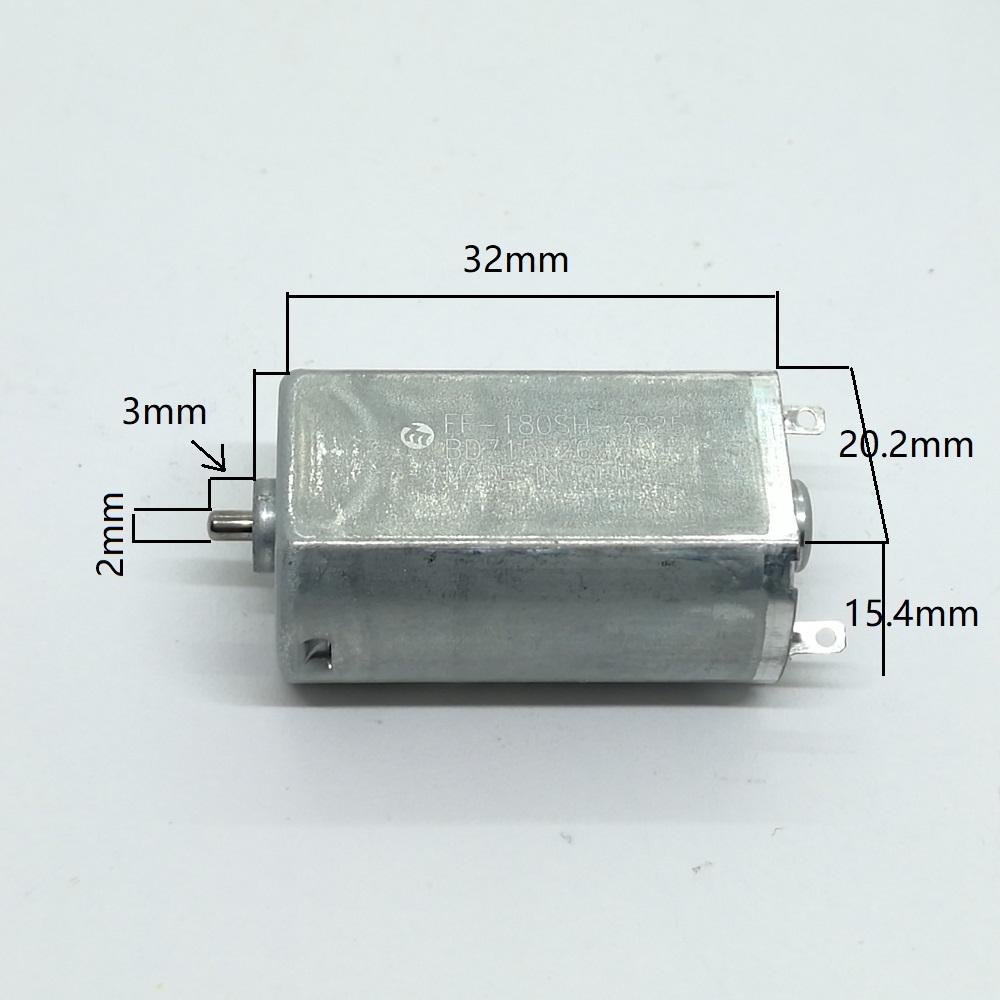 1PCS FF-180SH-3825 Small DC Motor 1.2-3.7VDC 22000RPM Large Torque for Electric Toothbrush/Hair Clipper