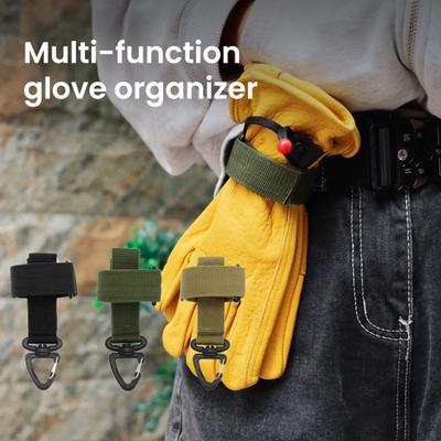 Outdoor Multi-function Glove Storage Buckle Adjustable Camping Hiking Backpack Multi-purpose Tools Rope Hanging Fastener Tape Webbing Carabiner