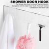 Shower Towel Hooks for Glass Glass Door Acrylic Hooks Towel Hanger Punch-Free Storage Tool for Robe Clothes Towel and Washcloth