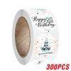 100-500pcs Cute Happy Birthday Sticker Birthday Gift Decoration Label Sealing Balloon Cake Label Packaging Scrapbook Sticker