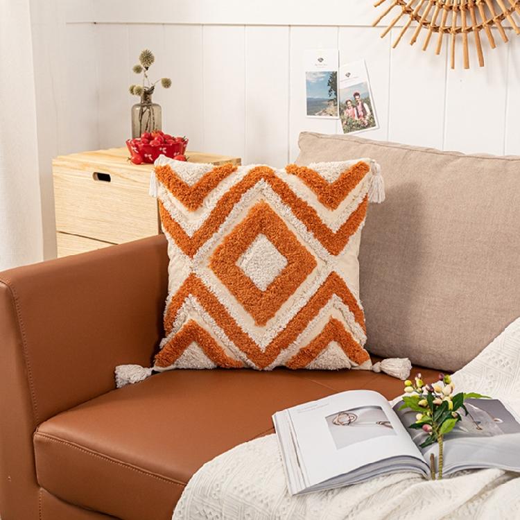 Nordic Style Throw Pillow Covers Bohemian Diamond Tufted Pillow Cushion Cover