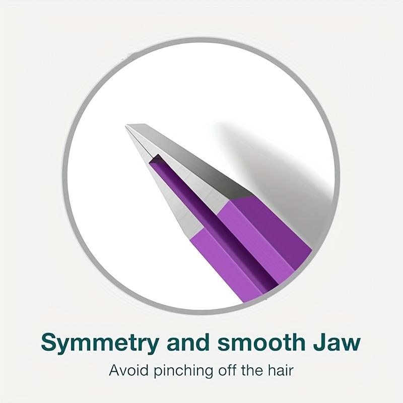 Xiaomi Stainless Steel Eyebrow Tweezers Hollow Colored Tweezers Multi-purpose Slanted Mouth Tweezers Beard Removal Eyebrow Clip