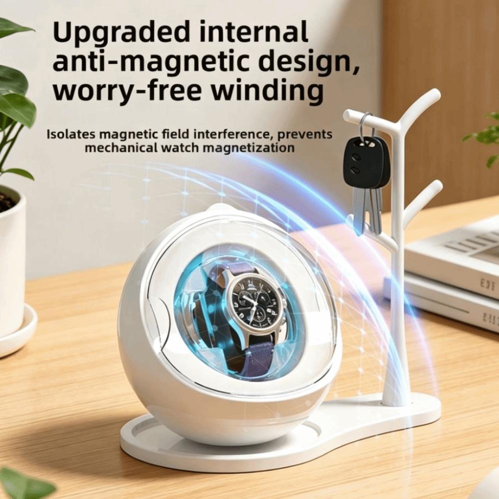 Silent Motor Watch Winder Dual-use for Charging and Plugging Mechanical Watch Winder Home Travel