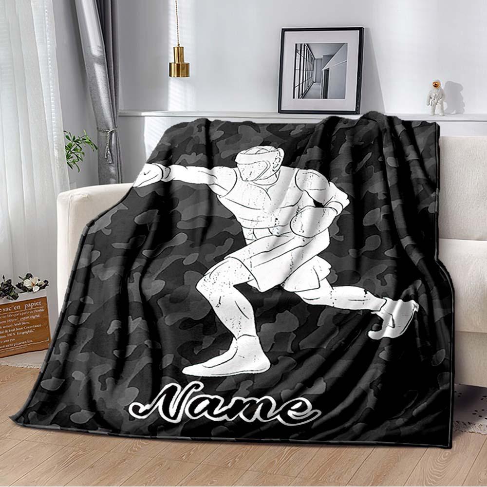 Boxing Customize Your Name Outdoor Blanket Used For Chair Office Sofa Bed Camping Soft And Warm Giving Friends And Relatives Birthday Graduation Gift