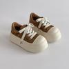 Fashion Versatile Round Head Thick Sole Heightening Commuter Suede Casual Shoes Women's 2025 Spring and Autumn New Big Head Thick Board Shoes
