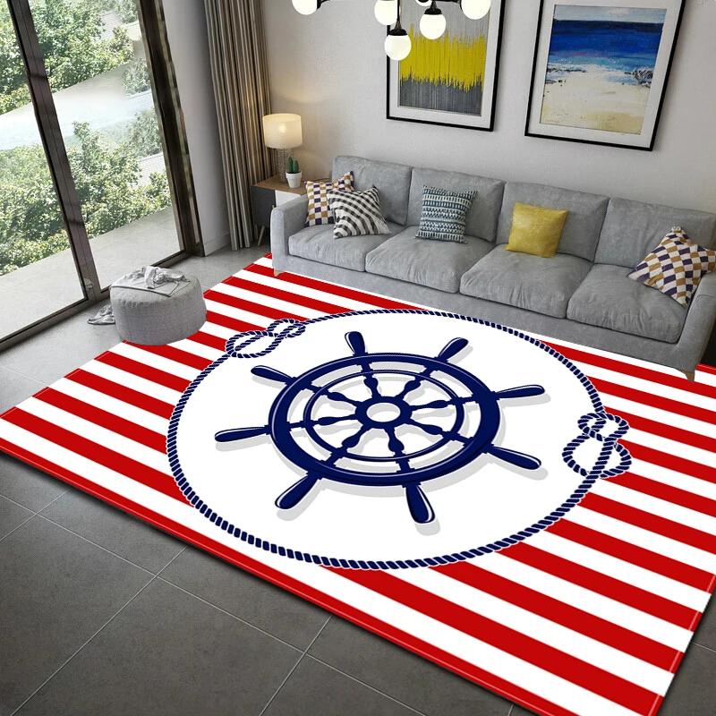 Nautical Rugs for Kids, Bedroom, Kitchen, Living Room & Bathroom - Stylish Home Decor Floor Mats