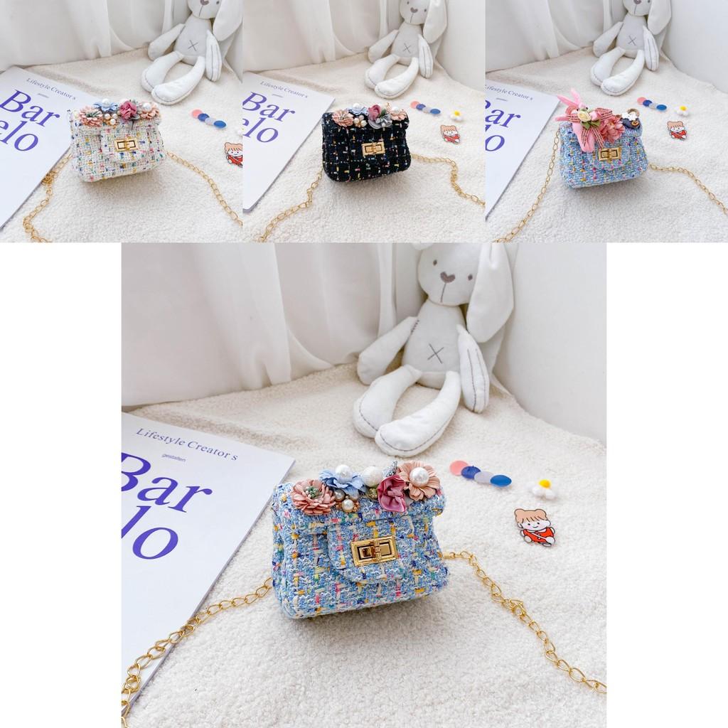 Trendy Kids Crossbody Bag With Cute Floral Pattern Soft Leather Shoulder Strap