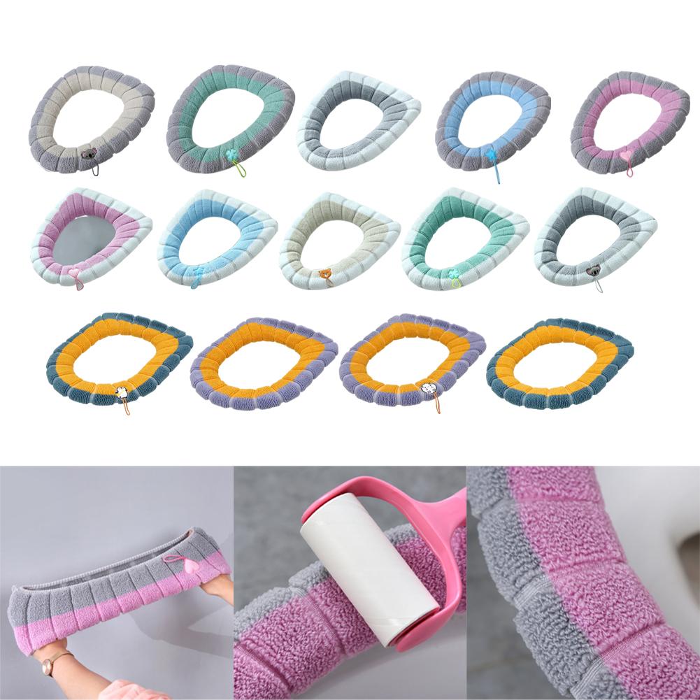 Soft Polyester Toilet Seat Cover Toilet Seat Pad Warm Seating