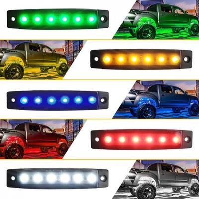 20x Amber LED Clearance 6 Marker Side Lights for Car RV Trailer Truck Pickup 12V