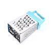 1PCS 4 Sided Blades Cheese Vegetables Grater Carrot Cucumber Slicer Cutter Box Container Kitchenware Stainless