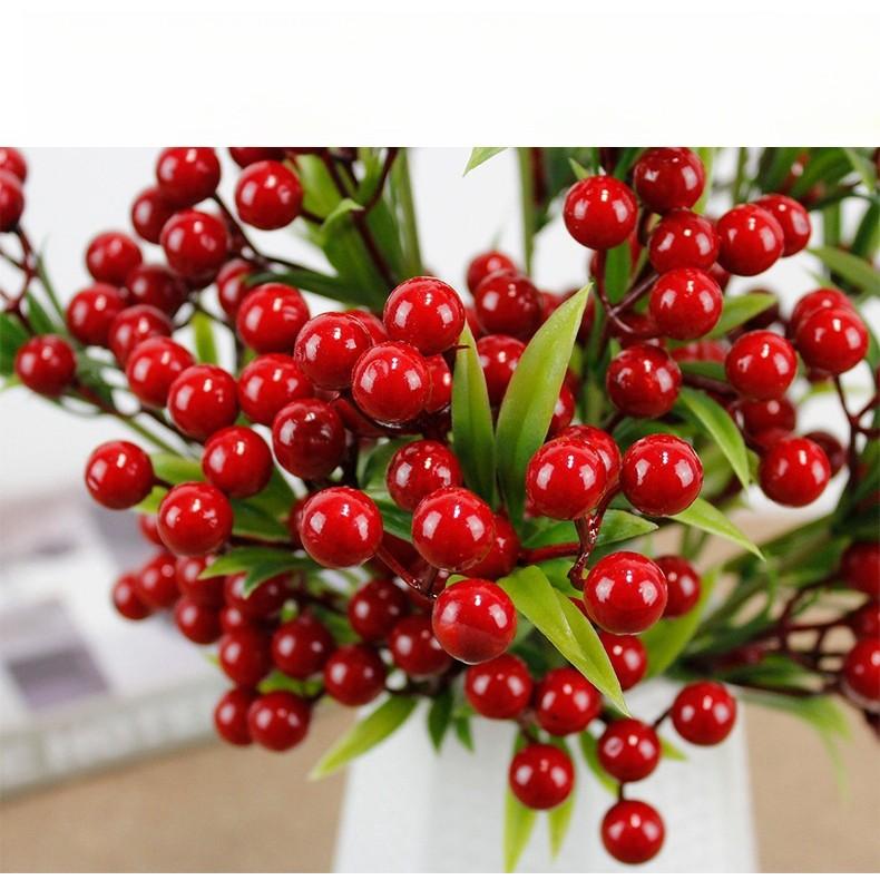 Simulated Foam Fruit Christmas Berry Home Decoration Artificial Simulated Plant Blueberry Fruit Fortune Fruit Red Fruit Branch
