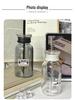 Double-Lid High Borosilicate Glass Travel Cup with Leather Sleeve