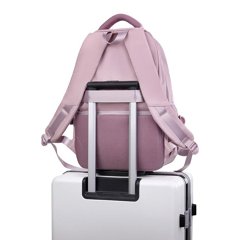 Korean Style Daily Backpack For Women Packsack Waterproof Nylon Fabric Travel Backpacks Girls School Bag Teenagers Casual Bags