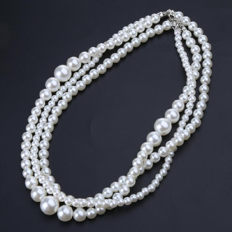 Fashion Wedding Pearl Necklace for Women Lady Collar Chain Anniversary Jewelry