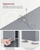 VASAGLE Bathroom Cabinet, Bathroom Cabinet with One Drawer, Adjustable Shelves, Open Compartment, 30 x 30 x 170 cm, Mystical Grey