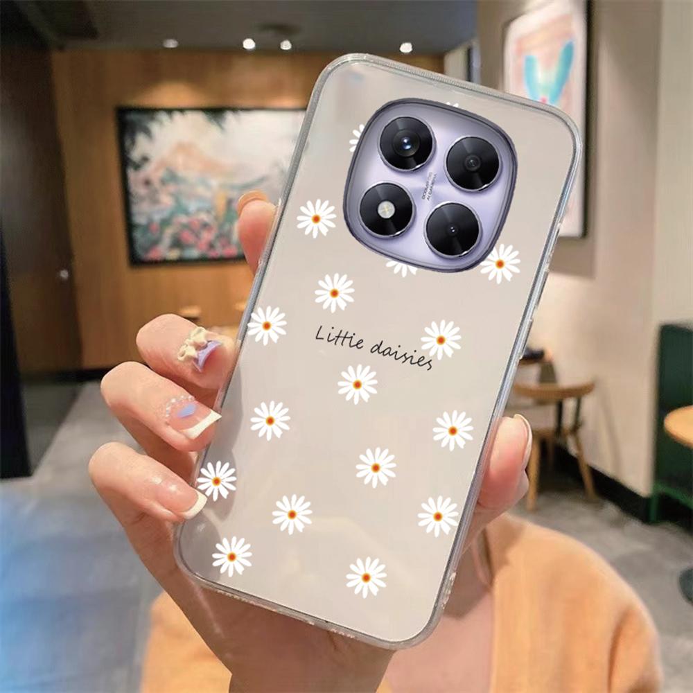 Butterfly Flower Rose Artistic Marble Oil Painting Phone Case For Xiaomi Redmi Note 15 Pro Plus 15 15C 14C Leopard Clear Cover