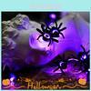 Lila LED Spinnenlichter für Halloween-Dekoration 2m/5m 20/50 Lichter Batterie-/USB-betrieben