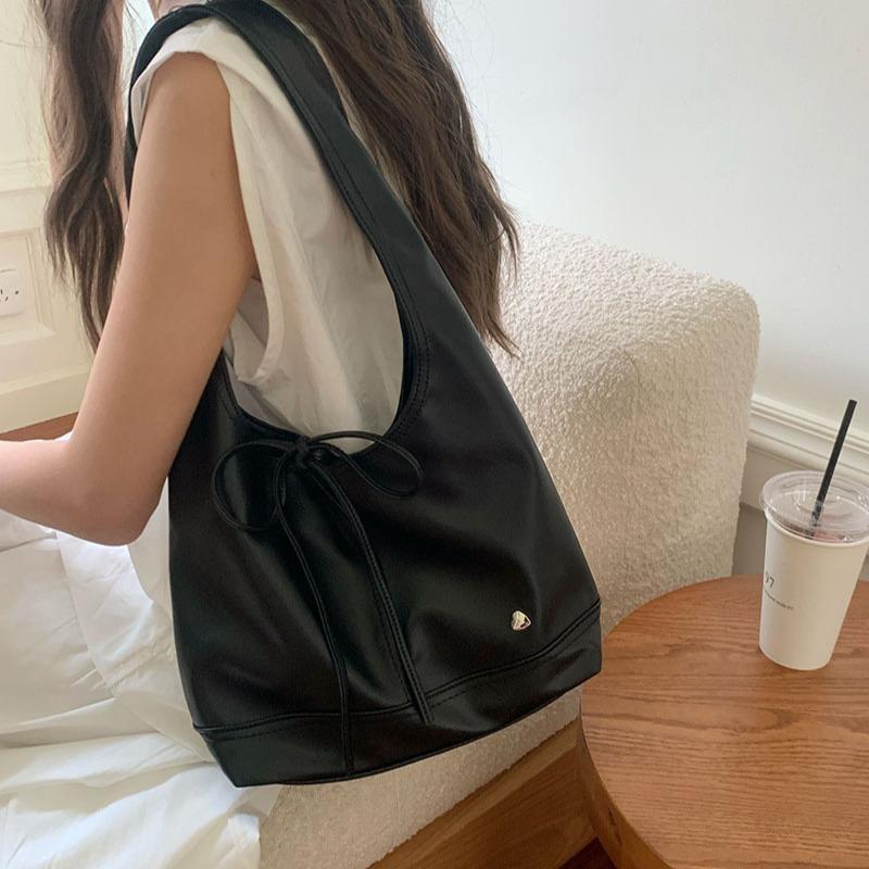 Koreanische Version von Nische Pendler Damen Tasche Vielseitige Freizeittasche Französische Schleife Große Kapazität Einzel-Schulter Achsel Tragetasche