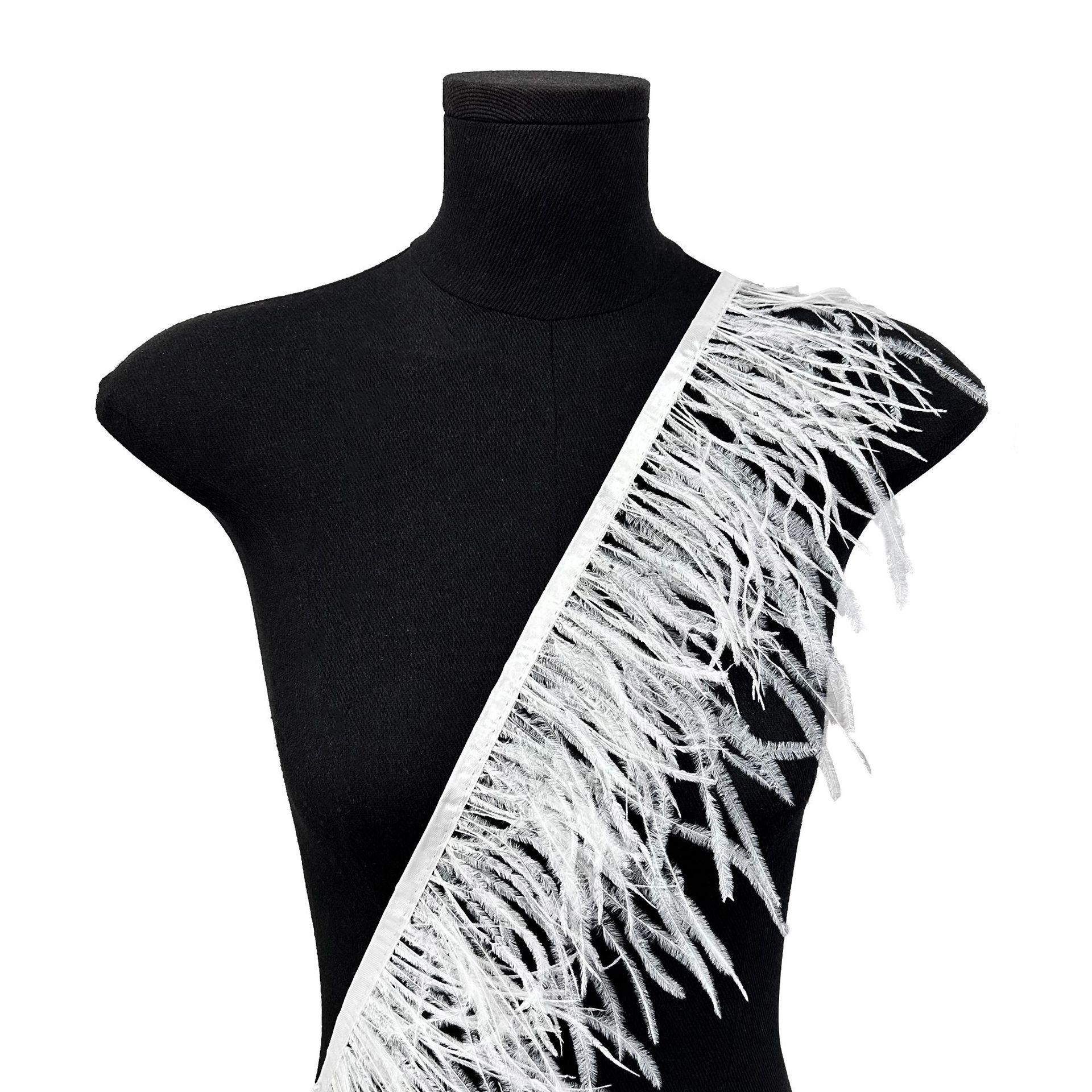 

Белое перо кисточка сделай сам штрих-код декоративная одежда платье танцевальная одежда юбка аксессуары кружевные аксессуары 7478 white one size