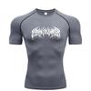 Abbigliamento Fitness Estivo Felpa a Compressione Manica Corta Uomo Corsa Asciugatura Rapida Top Palestra Allenamento Bodybuilding Maglietta