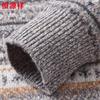 Hengyuanxiang Verdickter Herren-Jacquard-Pullover aus 100 % Wolle
