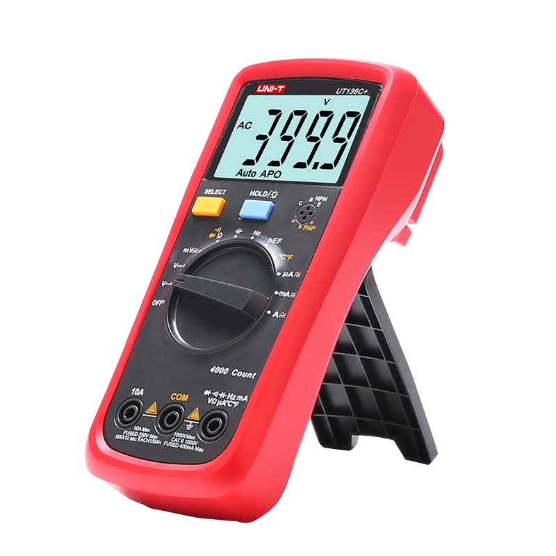 UNI-T UT136C+ Multimeter Digital multimeter tester AC DC Voltmeter Ammeter Ohm capacitance HFE Diode/transistor tester