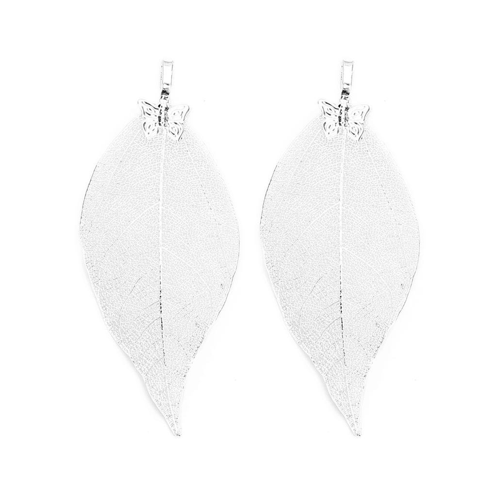 2pcs/lot Copper Butterfly Leaf Charms Textured Leaf Pendants For Jewelry Making DIY Bracelet Necklace Earrings Accessories
