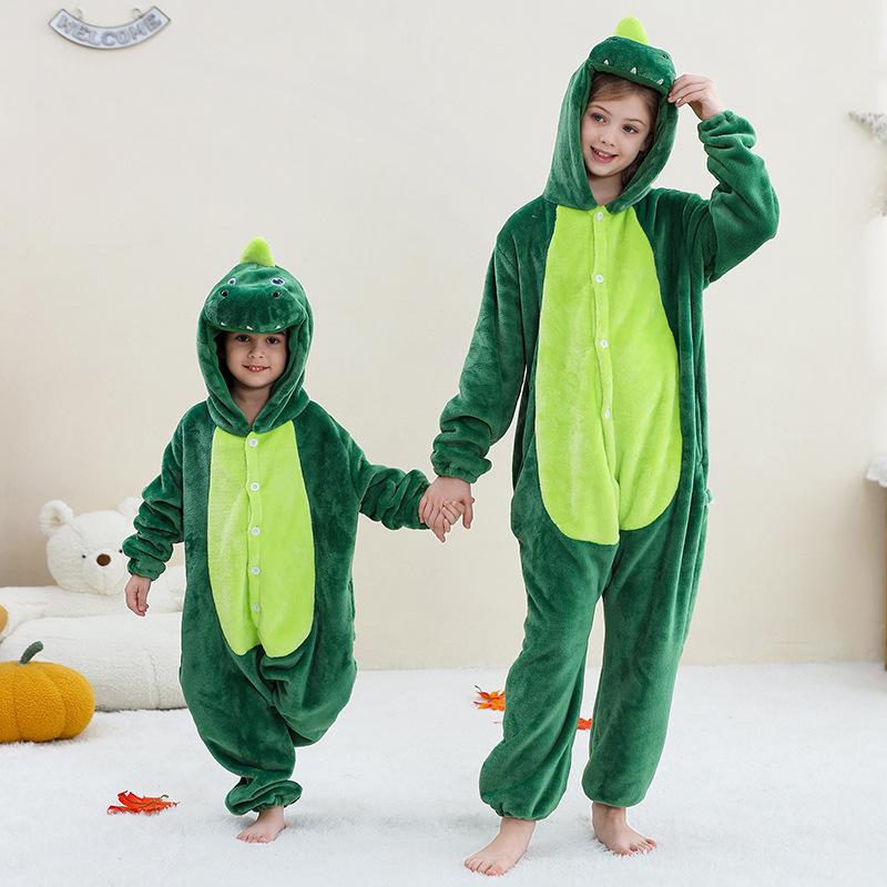 Barne Capybara Flanellteppe Sovedrakt Vinter Hettekledd Barnekostyme Klær Jumpsuit Nattøy Morgenkåpe for Gutter Jenter