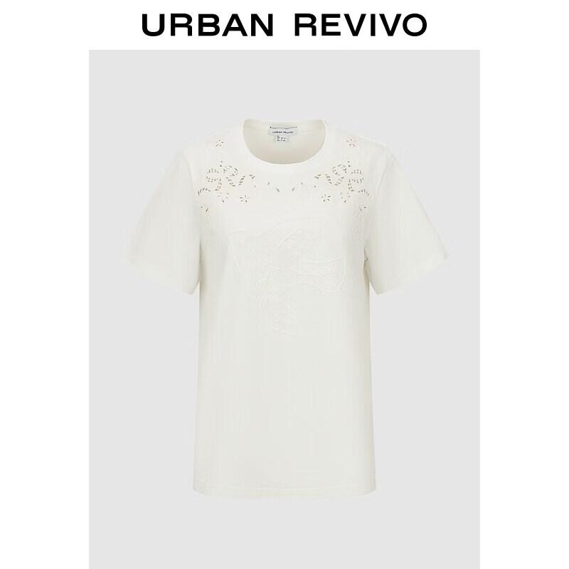 UR2026 Women s Casual Cotton Jacquard Short Sleeve T-shirt S