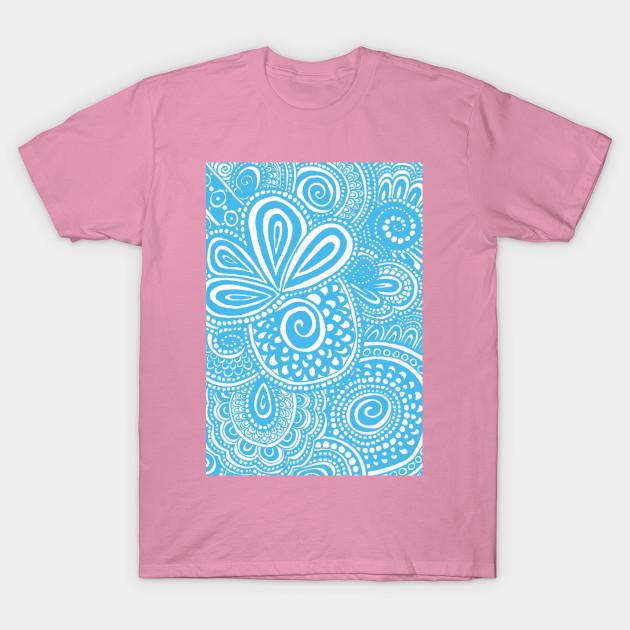 T Shirt Women Light Blue Pina Swirls Harajuku Print Kawaii Tshirt Summer Short Sleeve Female T-Shirt Top Tee