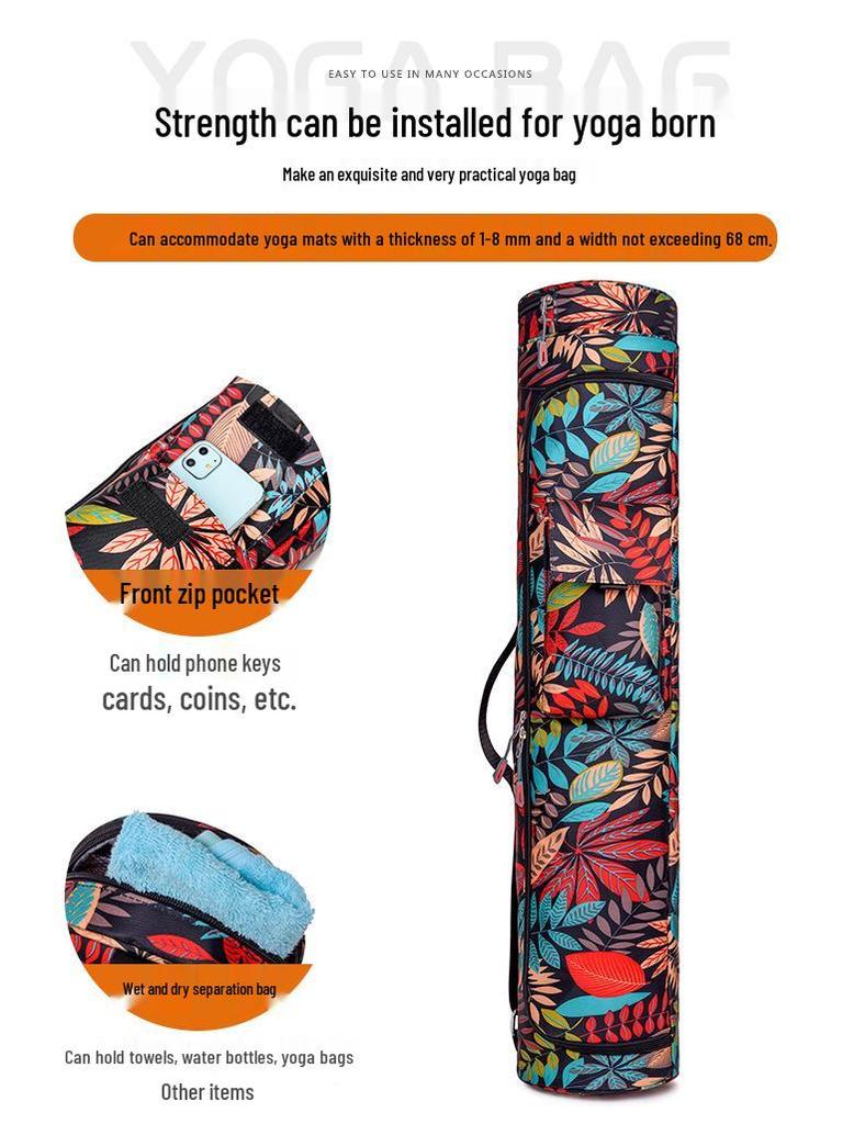 Oxford Cloth Yoga Mat Bag with Mesh Design - Gym and Storage Backpack