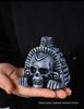 Fischietto Azteco della Morte Faccia di Leone - Collezione Artigianato Antico