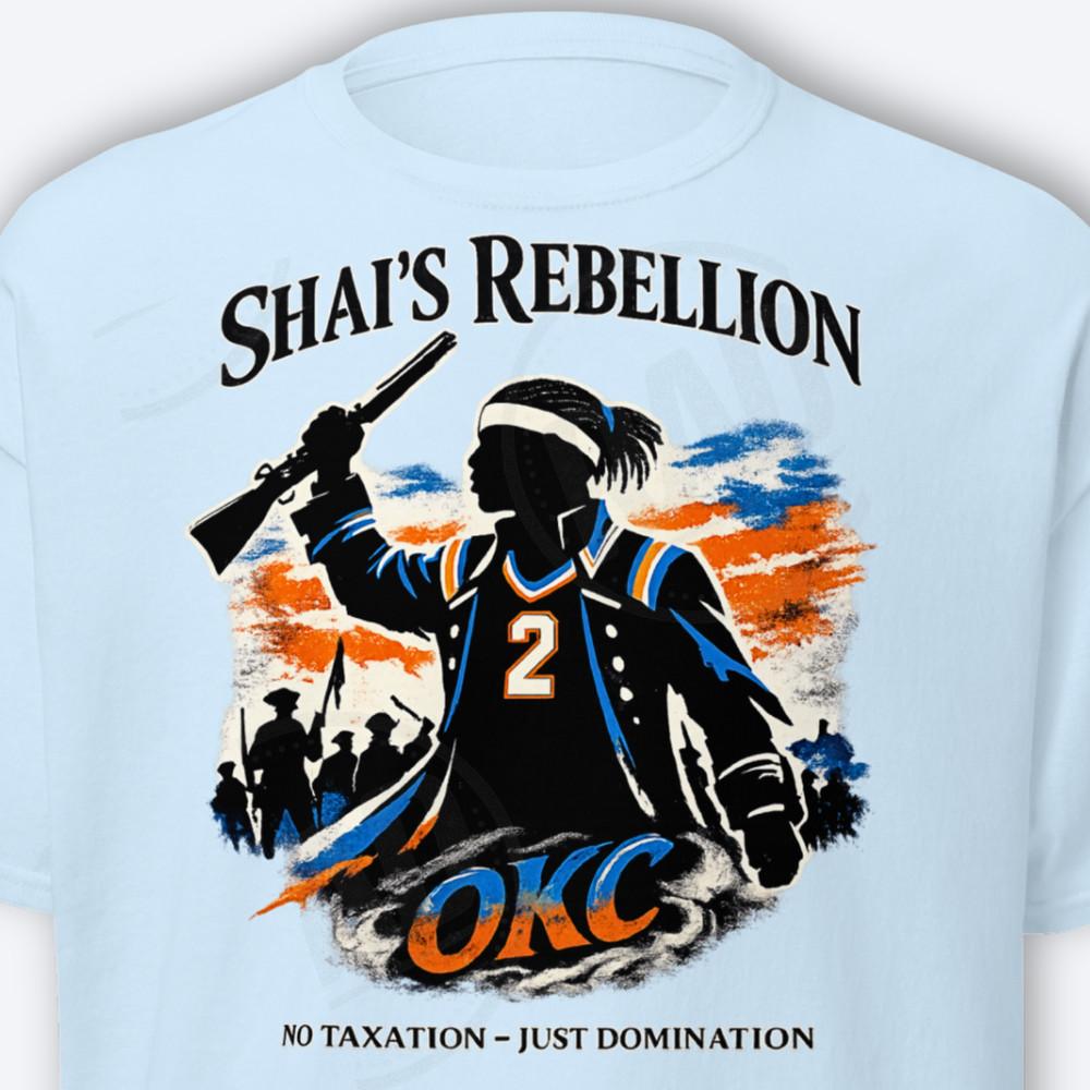 SGA Shai Rebellion Shirt – OKC Basketball Thunder Fan Playoff Tee Historical Tee Unisex T-Shirt S