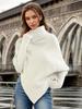 Casual Solid Knit Sweater Ladies V Neck Crew Neck Warm Daily Long Sleeve Blouse