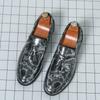 Hot Selling Massage Sole Loafers Europe America Anti Slip Men's Flat Casual Shoes Trendy Blue Men's Formal Shoes Comfortable