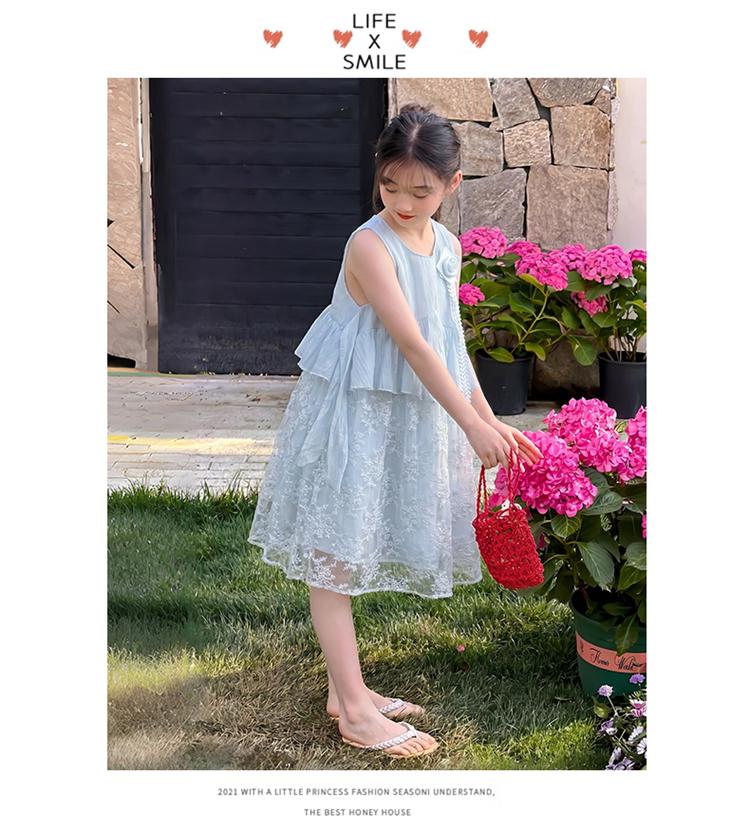 Girls' Thin Summer Dress - Stylish Princess Style